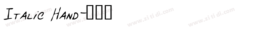 Italic Hand字体转换